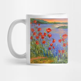 Poppies by the river Mug